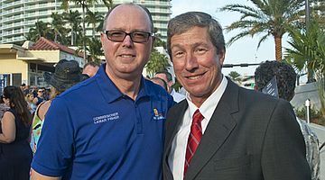 Fisher and Pompano Beach Mayor Rex Hardin