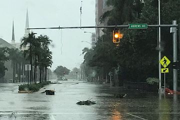 Floods Broward Boulevard at Andrews Avenue