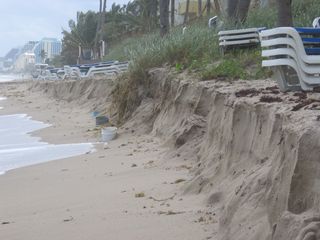 Storm Erodes 4 feet of sand