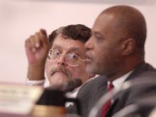 Acting City Manager Alan Silva and Vice Mayor Carleton Moore