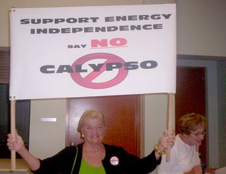Frances Konstance and Jean Miller Protest Calypso