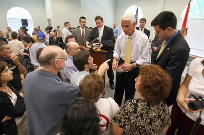 Governor Crist at Town Hall Meeting