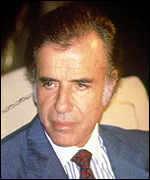 Former Argentine President Carlos Menem