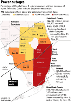 FPL Power Outages from Wilma - Click on Graphic for Larger Version