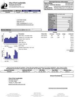 Click to New Utility Water Bill Page