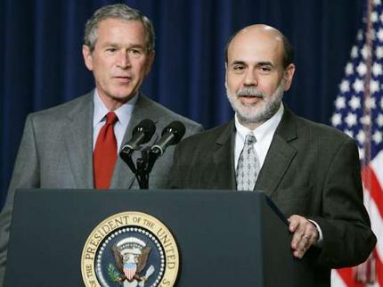 President George W. Bush and Federal Reserve Chairman Ben S. Bernanke