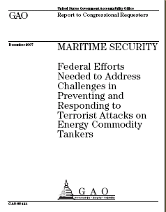 Click to December 2007 Government Accounting Office (GAO) Maritime Security report