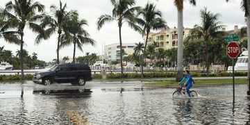 Storm Drain Backflow Floods Street