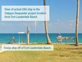Click to a Brochure that Describes the Calypso Deepwater Port - DWP Tanker & Facility View from the Beach