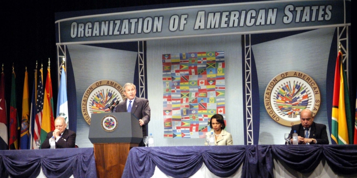 President Bush Addresses OAS General Assembly in Broward Center