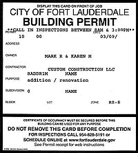 Click to City of Fort Lauderdale Permit program