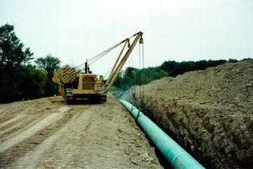 24-inch Pipeline Placed into Dedicated Ditch