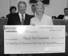 Commissioner Jim Scott Gives $450,000 from his discretionary commission bond funds to Commissioner Christine Teel for Community Center at George English Park