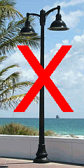 Pole Lamp - Good for Street - No Good for Pool Deck