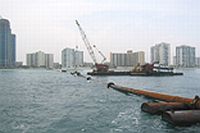 30-inch Pipe to carry sand to beach