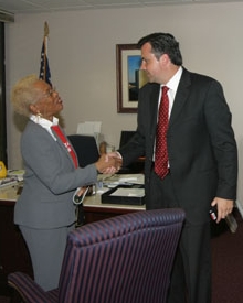Regency Tower President Dott Nicholson-Brown elicits Zapata Meeting
