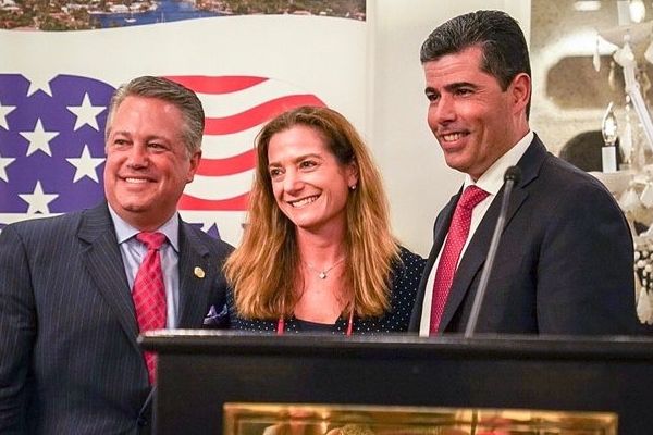 District 93 Statehouse Representative Chip LaMarca, Broward Days Chair Candice Ericks and House Speaker José Oliva