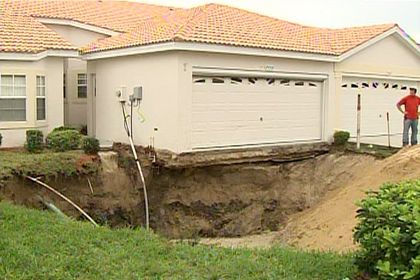 Home Damaged from Sinkhole
