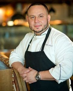 Chef Steven Acosta at da Campo Osteria in the Il Lugano Hotel